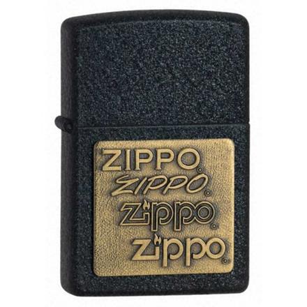 Zippo Black Crackle w/zippo emblem 362