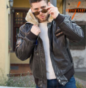 KOŽNA JAKNA REDWOOD BRAON