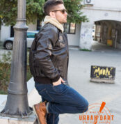 KOŽNA JAKNA REDWOOD BRAON