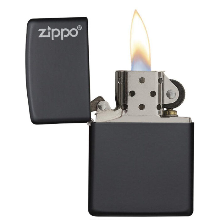 Zippo upaljač Black Matte zippo logo 218ZL - Slika 3