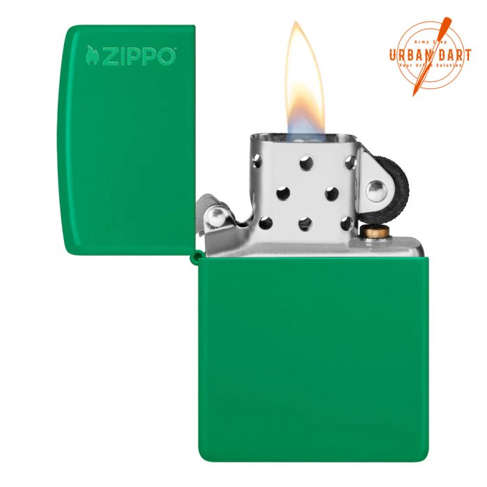 Zippo Grass Green Matte Logo 48629ZL - Slika 3
