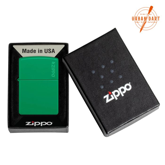 Zippo Grass Green Matte Logo 48629ZL - Slika 4