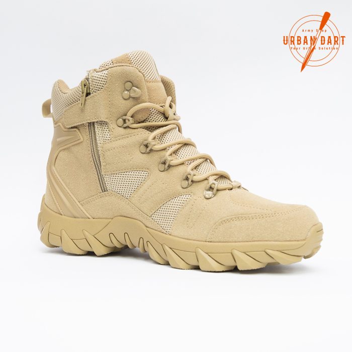ARMY POLUDUBOKE ČIZME KREM - Slika 2