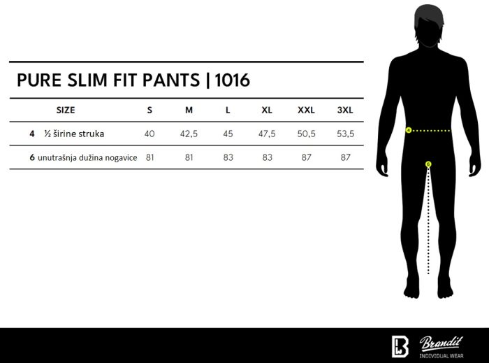 BRANDIT PANTALONE PURE SLIM FIT ZELENE - Slika 5