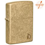 ZIPPO ARMOR TUMBLED BRASS FLAME 46398 - Slika 2