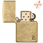 ZIPPO ARMOR TUMBLED BRASS FLAME 46398 - Slika 3