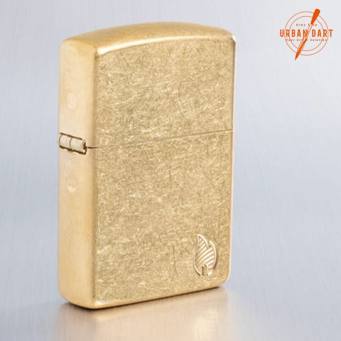 ZIPPO ARMOR TUMBLED BRASS FLAME 46398 - Slika 4