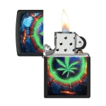 ZIPPO LAVA LEAF BLACK MATTE UPALJAČ - Slika 3