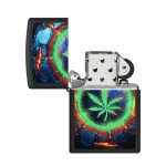 ZIPPO LAVA LEAF BLACK MATTE UPALJAČ - Slika 4